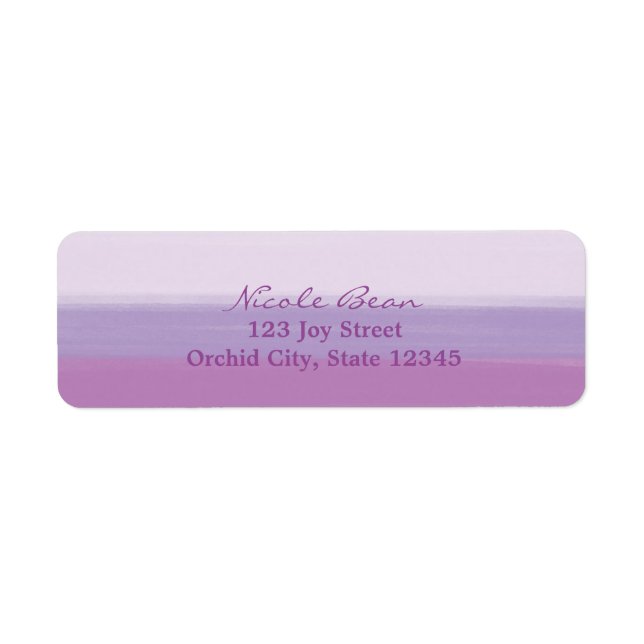 Lavender Purple Watercolor Wedding Address Labels (Front)