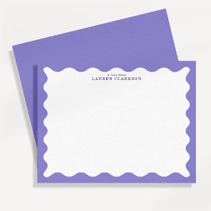 Lavender Purple Wavy Frame Note Card