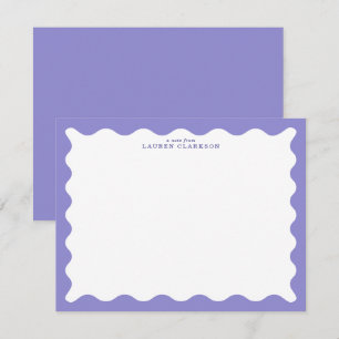 Lavender Purple Wavy Frame Note Card