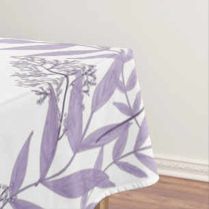 Lavender Purple Wedding Botanical Tablecloth