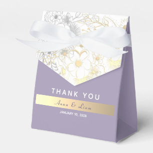 Lavender Purple Wedding Favor Boxes