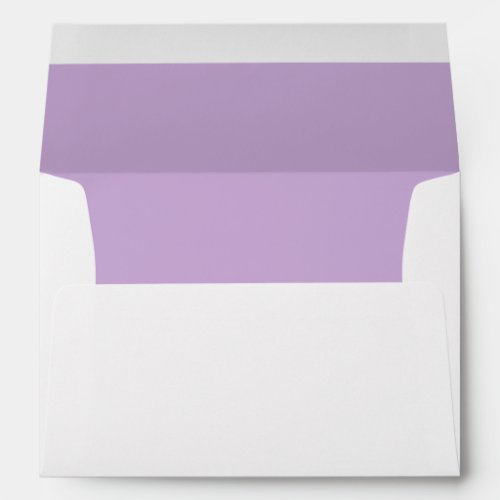 Lavender Purple White A7 Inside Color Envelope