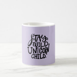 Lavender Purple Wild Unicorn Coffee Mug