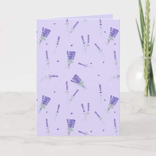 Lavender Purple Wildflower Floral Botanical Card