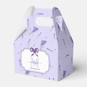 Lavender Purple Wildflower Floral Botanical Favor Boxes