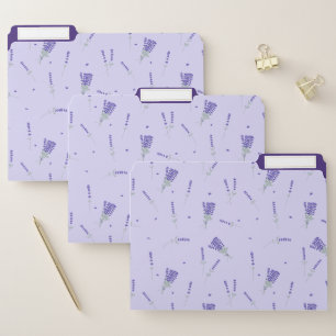 Lavender Purple Wildflower Floral Botanical File Folder