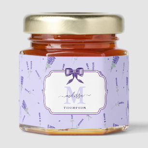 Lavender Purple Wildflower Floral Botanical Honey Jar Favors