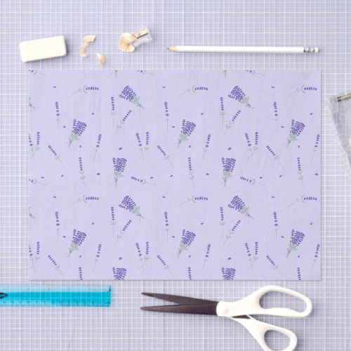 Lavender Purple Wildflower Floral Botanical Tissue Paper
