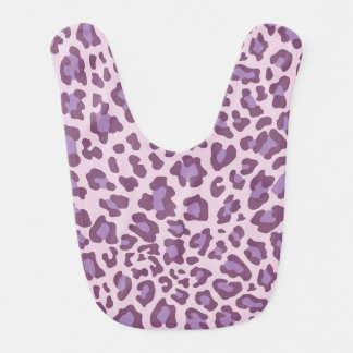 Lavender, Purple, Wine Leopard Print Bib