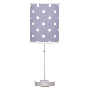 Lavender Purple with Polka Dots Table Lamp