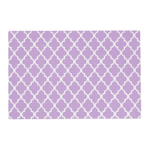 Lavender Quatrefoil Tiles Pattern Placemat