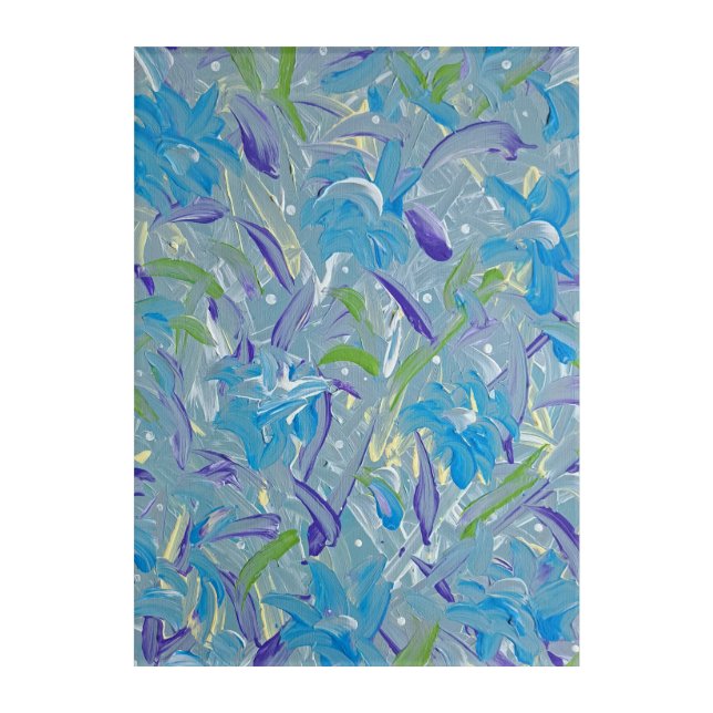 Lavender Rain Abstract Wall Art (Front)