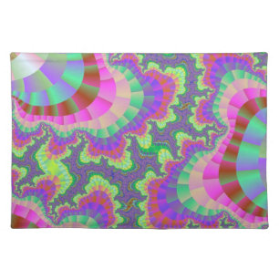 Lavender Rainbow Gear Cloth Placemat