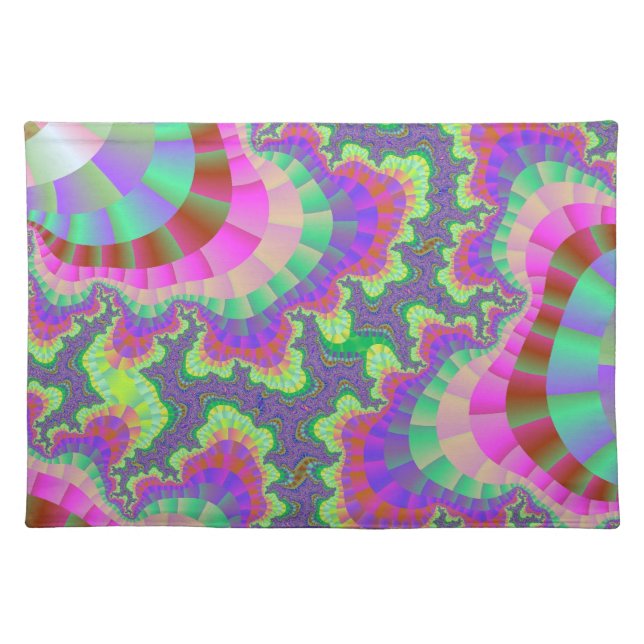 Lavender Rainbow Gear Cloth Placemat (Front)