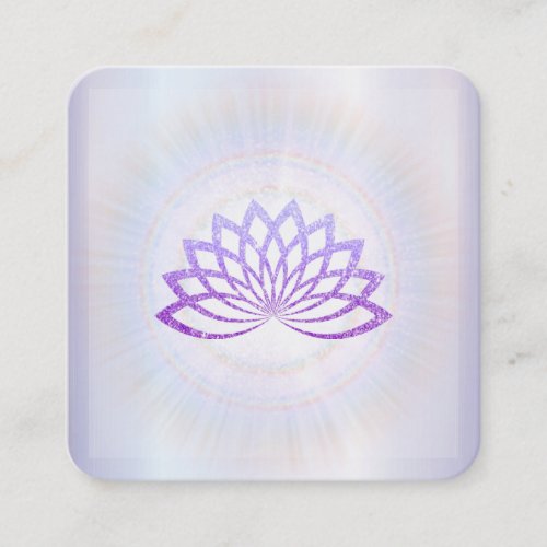 *~* Lavender Rays Reiki Energy Healing Lotus Square Business Card