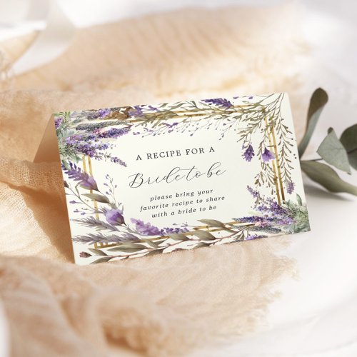 Lavender Regal Floral Bridal Shower Enclosure card
