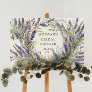 Lavender Regal Floral Bridal Shower Welcome Sign