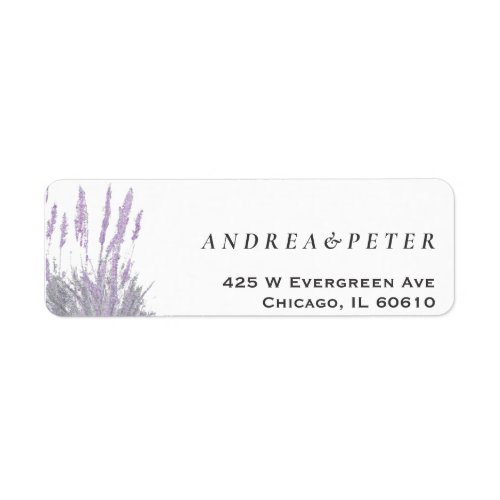 Lavender Return Address Label