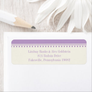 Lavender Return Address Label, Caroline Wedding Label