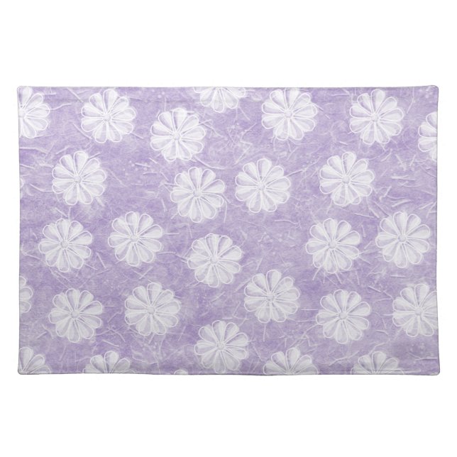 Lavender Rice Paper Floral Placemat (Front)