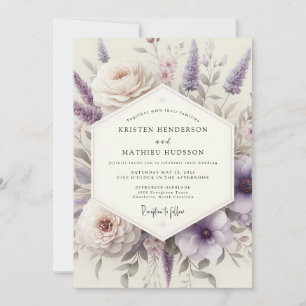 Lavender Romantic Meadow Wedding Invitation