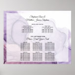 Lavender Rose Abstract Seating Chart