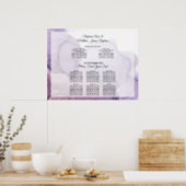 Lavender Rose Abstract Seating Chart (Kitchen)