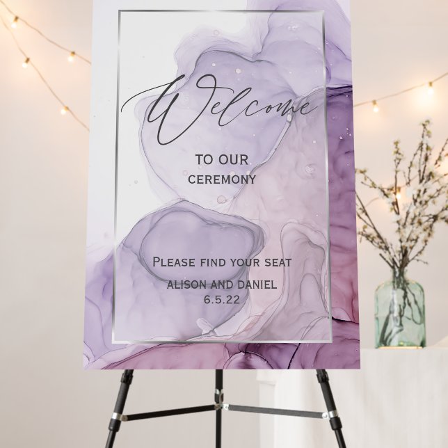 Lavender Rose Abstract Welcome Foam Board (In Situ (Stand))