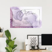 Lavender Rose Abstract Welcome Poster (Home Office)