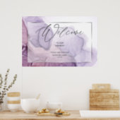 Lavender Rose Abstract Welcome Poster (Kitchen)