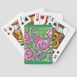 Lavender Rose Bush Poker Cards