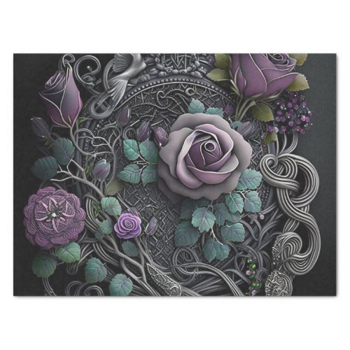 Lavender Rose Celtic Knot Wrapping Paper