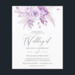 Lavender Rose Floral Budget Wedding Invitation<br><div class="desc">Lavender Rose Floral Budget Wedding Invitation</div>