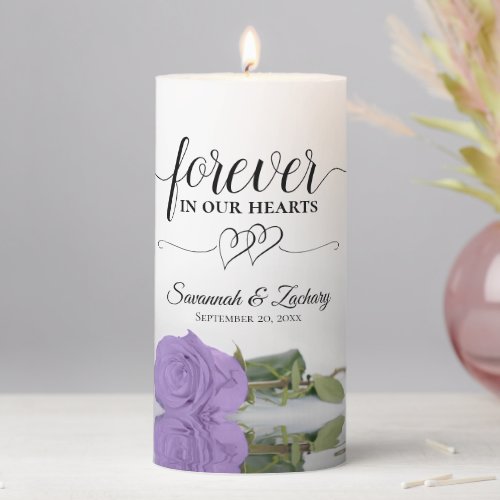 Lavender Rose Forever in our Hearts Memorial