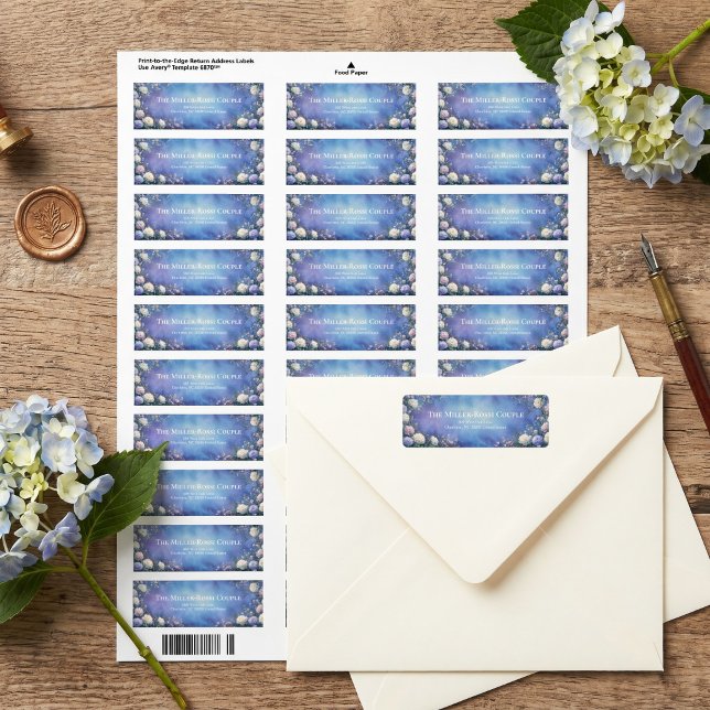 Lavender Rose Gold Etched Blue Texture Label (Creator Uploaded)