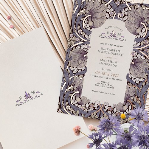 Lavender Rose_Gold Pimpernel William Morris Foil Invitation