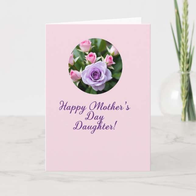 Lavender Rose Mothers Day Card (Front)