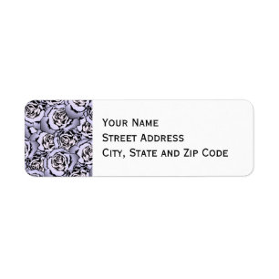Lavender Rose Pattern Label