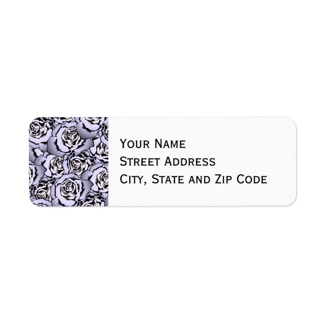 Lavender Rose Pattern Label (Front)