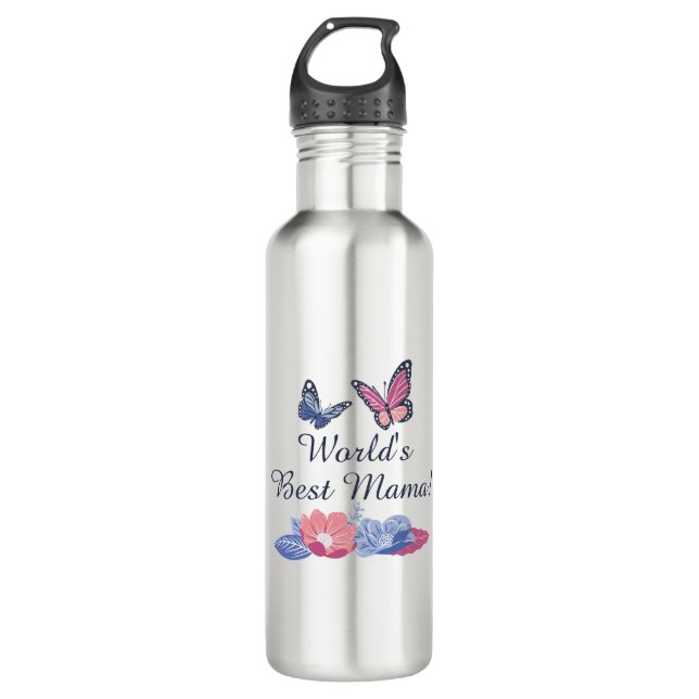 Lavender Rose Pink Personal Insulated  Stainless Steel Water Bottle (Front)