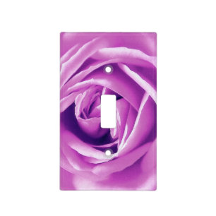 Lavender rose print light switch cover