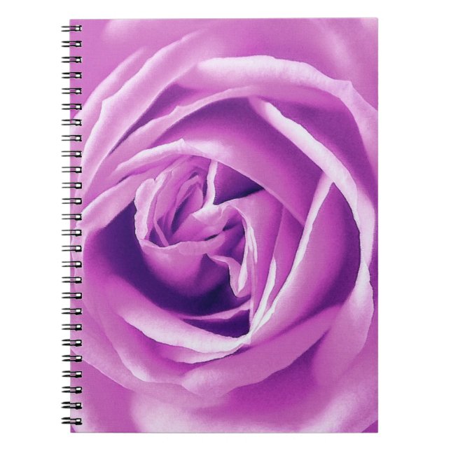 Lavender rose print notebook (Front)