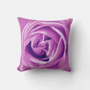 Lavender rose print throw pillow