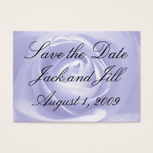 Lavender Rose, Save the Date Business Card Template