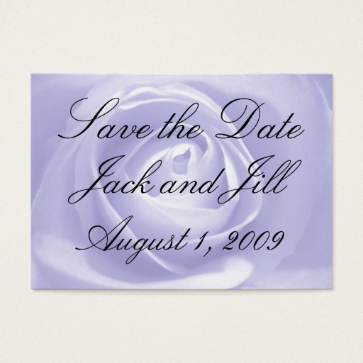 Customizable Lavender Rose, Save the Date Business Card Template