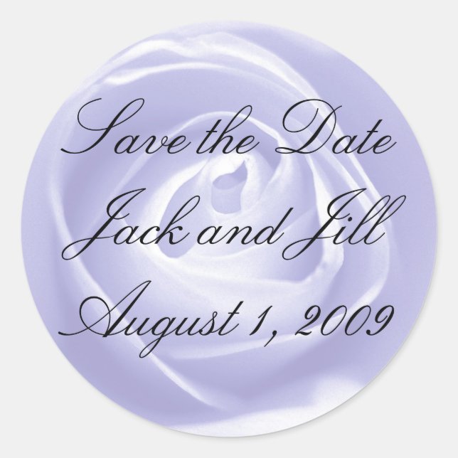 Lavender Rose, Save the Date  Sticker (Front)