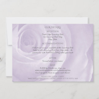 lavender rose simple elegant wedding details