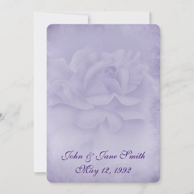 Lavender Rose Vow Renewal  Invitation (Front)