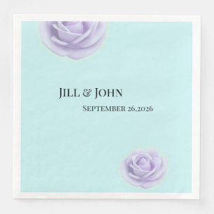 Lavender Rose Wedding Napkins