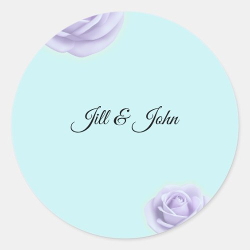 Lavender Rose Wedding Seal Just Add Name